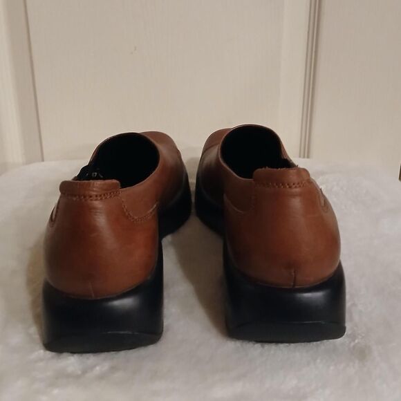 Dansko Professional brown leather black platform clogs EU 41 US Size 10 10.5 - Picture 5 of 8
